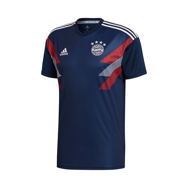 adidas FC Bayern München Prematch Shirt Blau Weiss ...