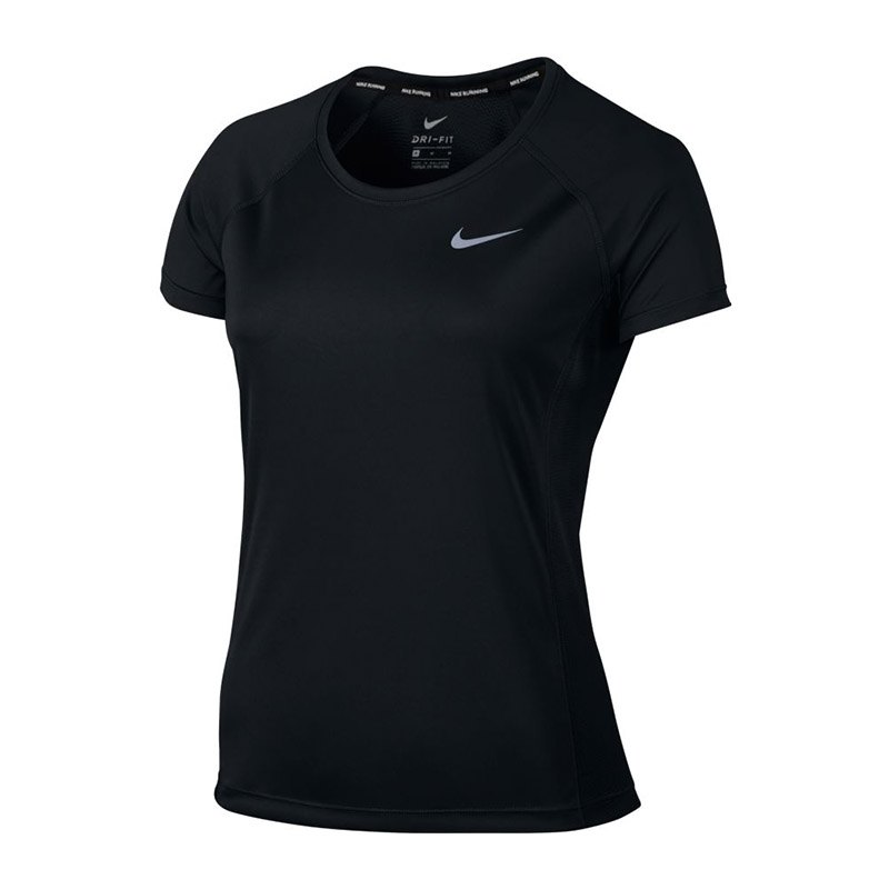 Nike Dry Miler Tee T-Shirt Running Damen F010 schwarz