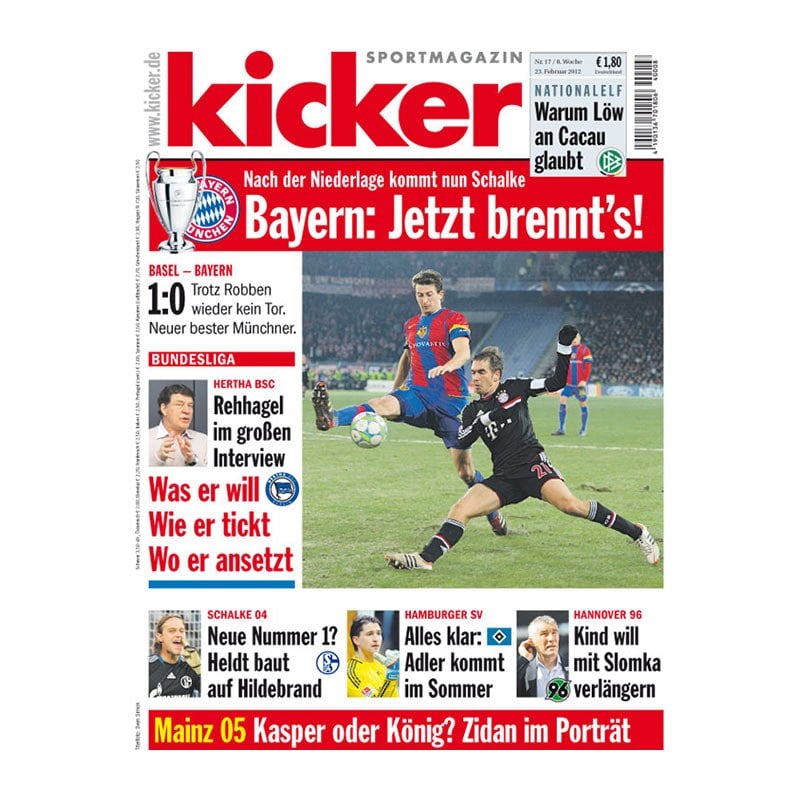 kicker Ausgabe 017/2012 vom 23.02.2012 weiss