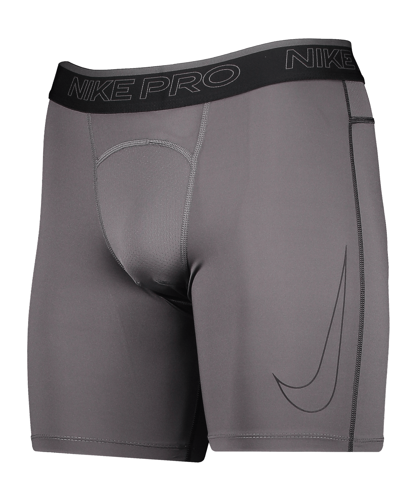Nike Pro Short Grau Schwarz F068 - grau