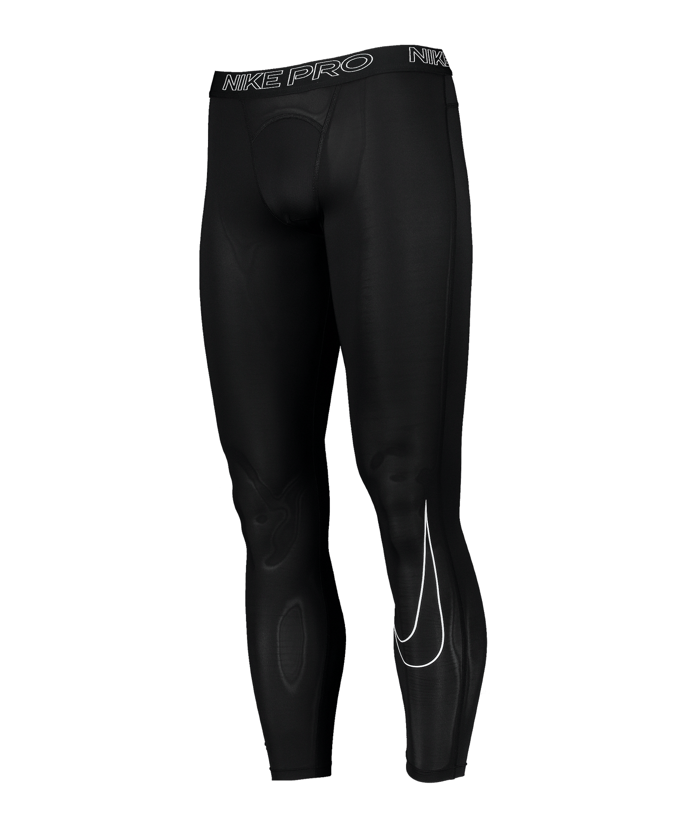 Nike Pro Tight Lang Schwarz Weiss F010 - schwarz