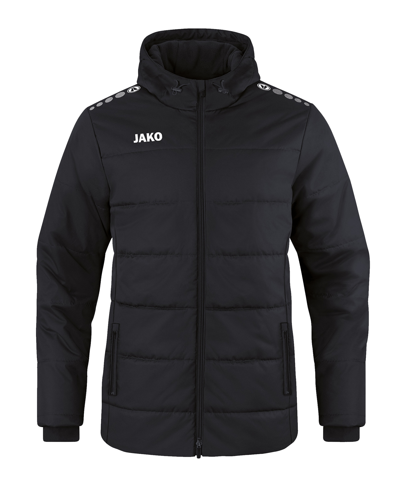 JAKO Team Coach Kapuzenjacke Kids Schwarz F800 - schwarz