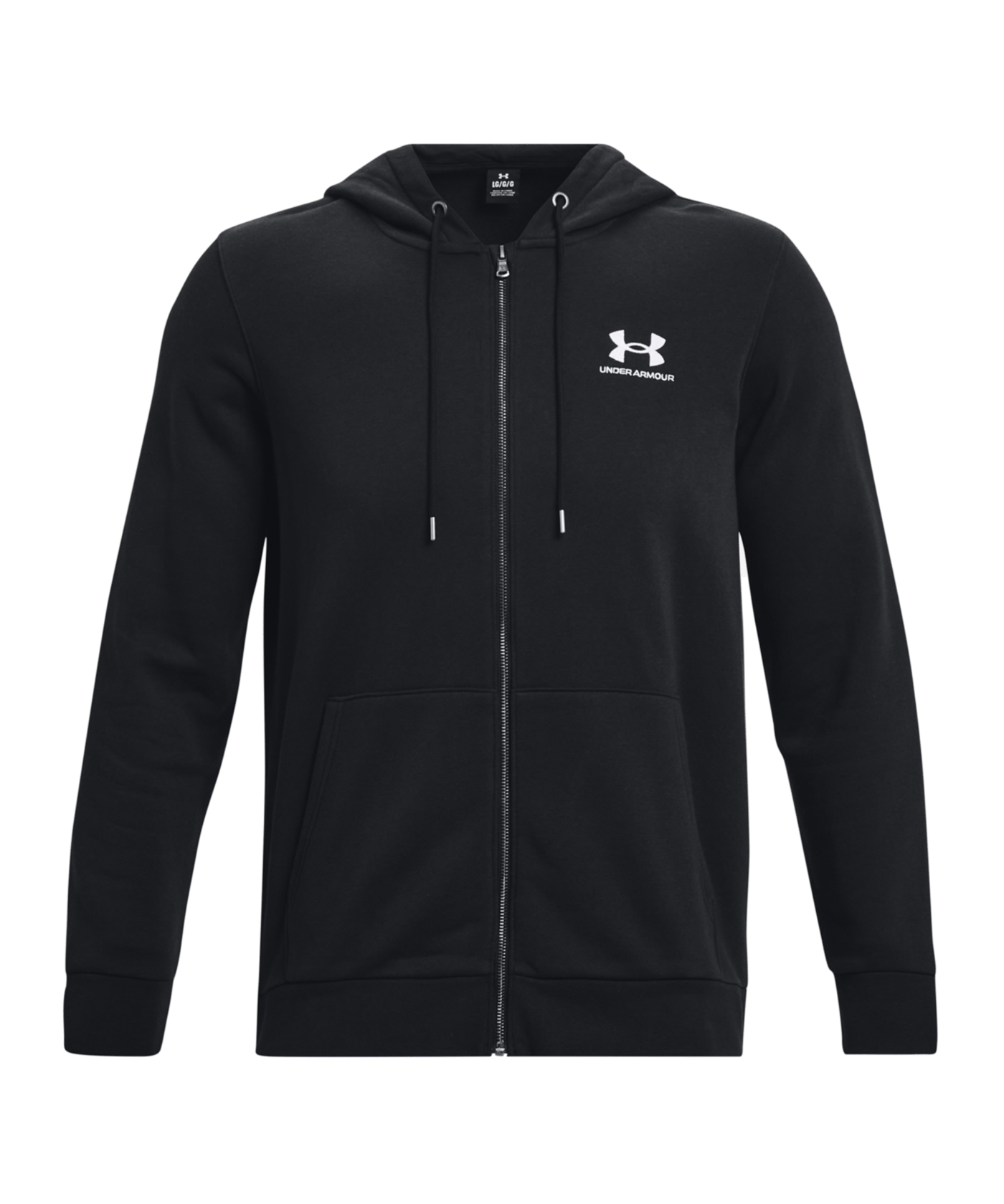 Under Armour Ess Fleece Kapuzenjacke Schwarz F001 - schwarz
