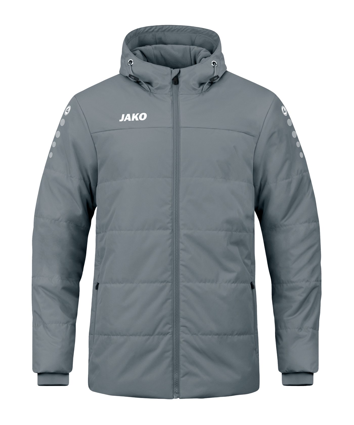JAKO Team Coach Kapuzenjacke Kids Grau F840 - grau