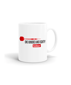 kicker OneHundredAndEighty Tasse Weiss Rot - rot