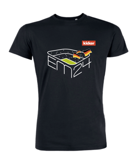 Kicker PoD T-Shirt EM 24 Stadion Schwarz - schwarz