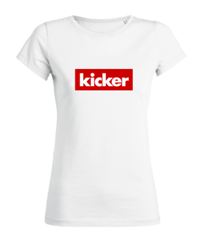 kicker Classic Box T-Shirt Damen Weiss FC001 - weiss