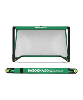 Bazookagoal Teleskoptor | 120x75 cm Grün Weiss | Funino Fußball Minitor - gruen