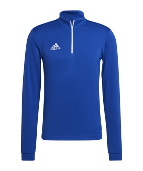adidas Entrada 22 HalfZip Sweatshirt Blau Weiss - blau