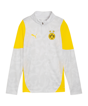 PUMA Borussia Dortmund Training 1/4 Zip Sweatshirt Kids Grau F18 - grau