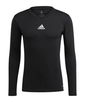 adidas Team Base Top langarm Schwarz - schwarz