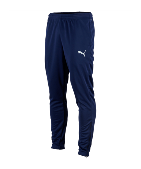 PUMA teamRISE Poly Trainingshose Blau Weiss F06 - blau