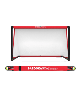 Bazookagoal Teleskoptor | 150x90 cm Rot Weiss - rot