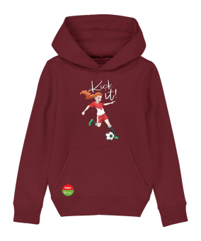 kicker Girls Hoody Kids Burgundy - rot