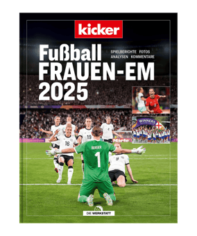 kicker Fußball Frauen-EM 2025 - Spielberichte. Fotos. Analysen. Kommentare. - schwarz