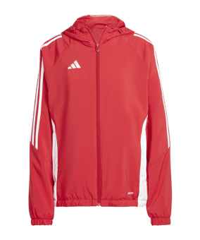adidas Tiro 24 Windbreaker Damen Rot Weiss - rot