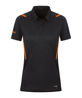 JAKO Challenge Polo Damen Orange F506 - schwarz