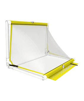 BAZOOKAGOAL SPARE-NET | 120x75cm | Gelb Weiß - blau