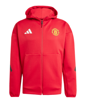 adidas Manchester United Anthem Kapuzenjacke Rot - rot