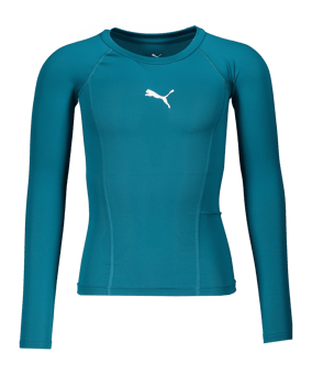 PUMA LIGA Baselayer Warm Longsleeve Kids Blau F27 - tuerkis