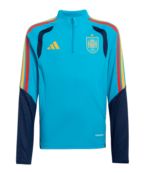 adidas Spanien Trio Training Zip Top Kids Blau - blau