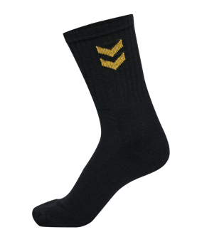 Hummel hmlE24C Socken Schwarz Gold F2128 - schwarz
