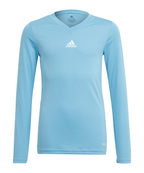adidas Team Base Top langarm Kids Blau - blau