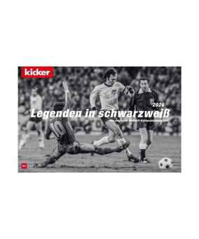 kicker Legenden in schwarzweiß 2026 Kalender - schwarz