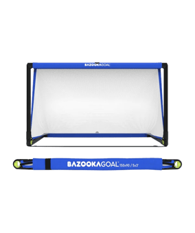 Bazookagoal Teleskoptor | 150x90 cm Blau Weiss - blau