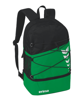 Erima Six Wings Rucksack Grün Schwarz - gruen
