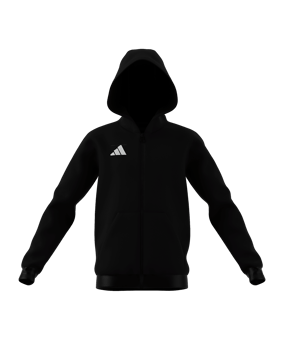 adidas Entrada 26 Kapuzenjacke Kids Schwarz - schwarz