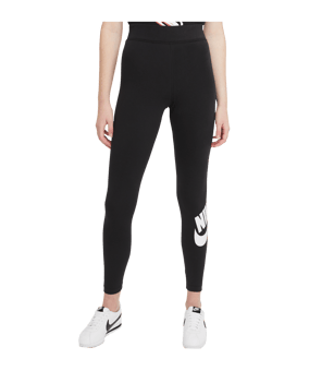 Nike Essentials Leggings Damen Schwarz Weiss F010 - schwarz