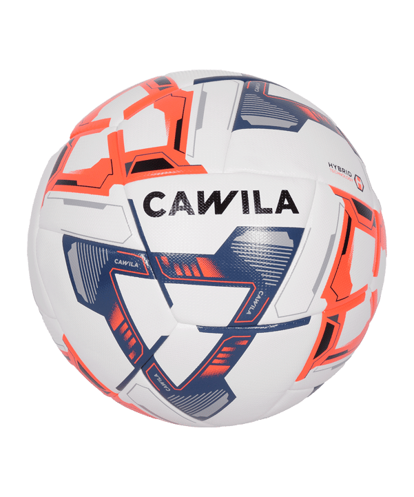 Cawila NEXUS T24 HYBRID Fussball Trainingsball | Navy Rot - weiss