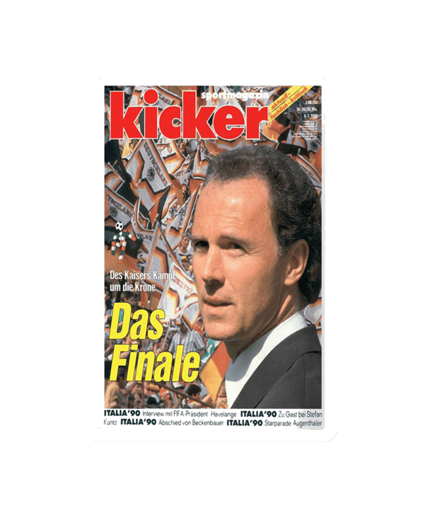 kicker Retro-Blechschild 1990 - rot