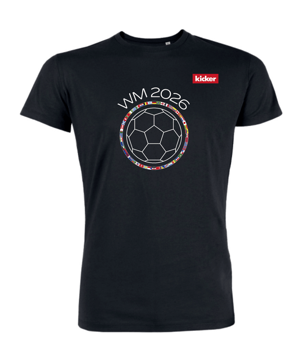 kicker Flaggen T-Shirt WM 2026 Schwarz - schwarz