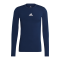 adidas Techfit Shirt langarm Dunkelblau - blau