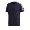 adidas ZNE 3ST T-Shirt Blau Rot - blau