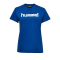 Hummel Cotton T-Shirt Logo Damen Blau F7045 - Blau
