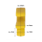 Cawila Tornetzhaken Typ 3 | 10er Set | Netzhaken für Fußballtore - gelb