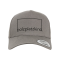 Bolzplatzkind Curved Snapback Cap Grau Schwarz - grau