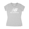 New Balance Ess Stacked Logo T-Shirt Damen FAG - grau