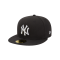 New Era NY Yankees MLB Fittet Cap Grau Weiss - grau