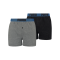 PUMA Loose Fit Boxer 2er Pack Grau Blau F002 - grau