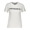 Converse Strip Wordmark Crew T-Shirt Damen Weiss - rosa