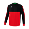 Erima Six Wings Sweatshirt Rot Schwarz - rot