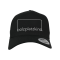 Bolzplatzkind Curved Snapback Cap Schwarz Weiss - schwarz