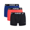 Nike Dri-FIT Micro Trunk Boxershort 3er Pack Schwarz Rot Blau FGHC - schwarz