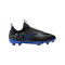 Nike Jr Air Zoom Mercurial Vapor XV Academy FG/MG Kids Schwarz Silber Blau F040 - schwarz
