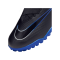 Nike Jr Air Zoom Mercurial Vapor XV Academy TF Kids Schwarz Silber Blau F040 - schwarz