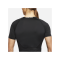 Nike Pro Shortsleeve Shirt Schwarz Weiss F010 - schwarz